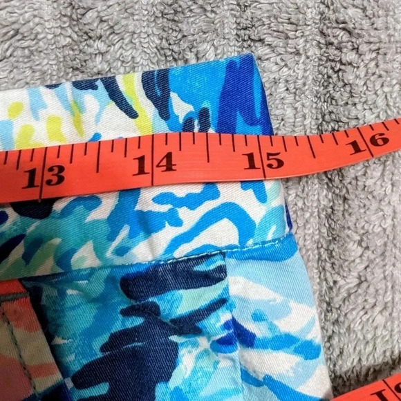 Lilly Pulitzer Callahan Sparkling Blue Hey Bay Sailboat Twill Shorts Sz. 00 XS - Picture 6 of 8